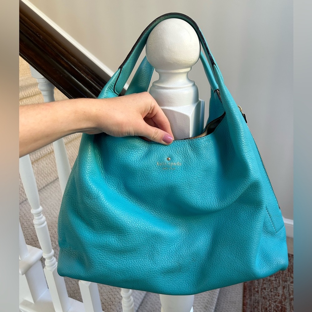 Kate Spade Teal Slouchy Shoulder Bag